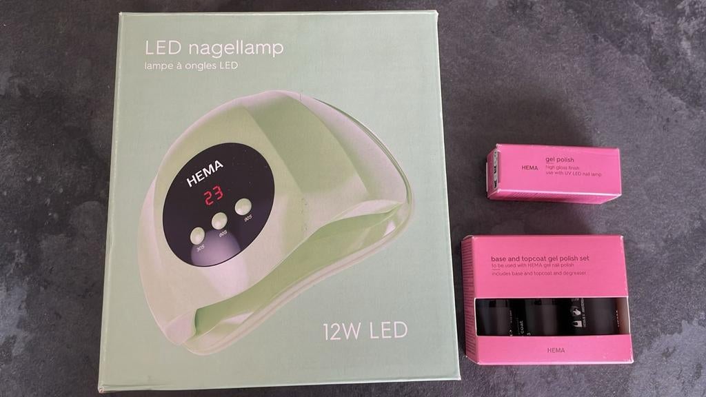 Hema LED nagellamp met gel nagellak set, Ophalen of Verzenden