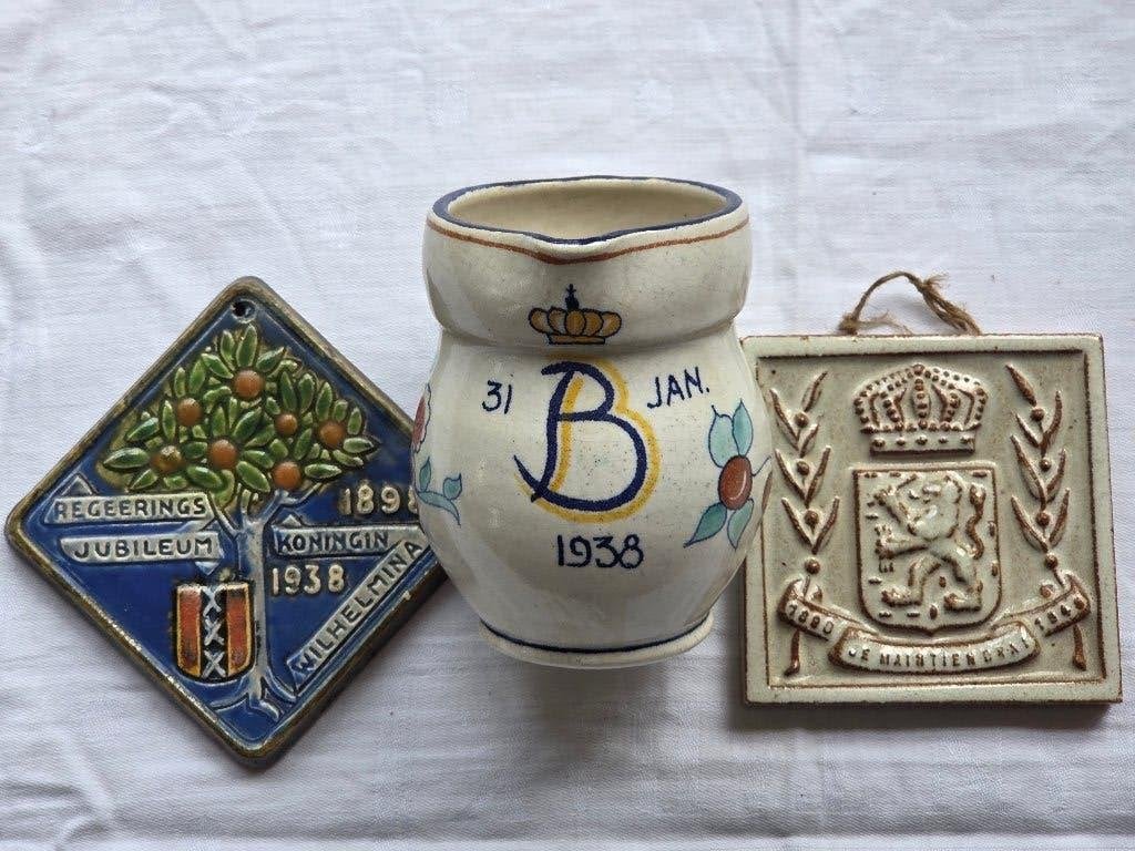 Goedewaagen 1938 Wilhelmina+snavelkan Beatrix+Westraven, Ophalen of Verzenden