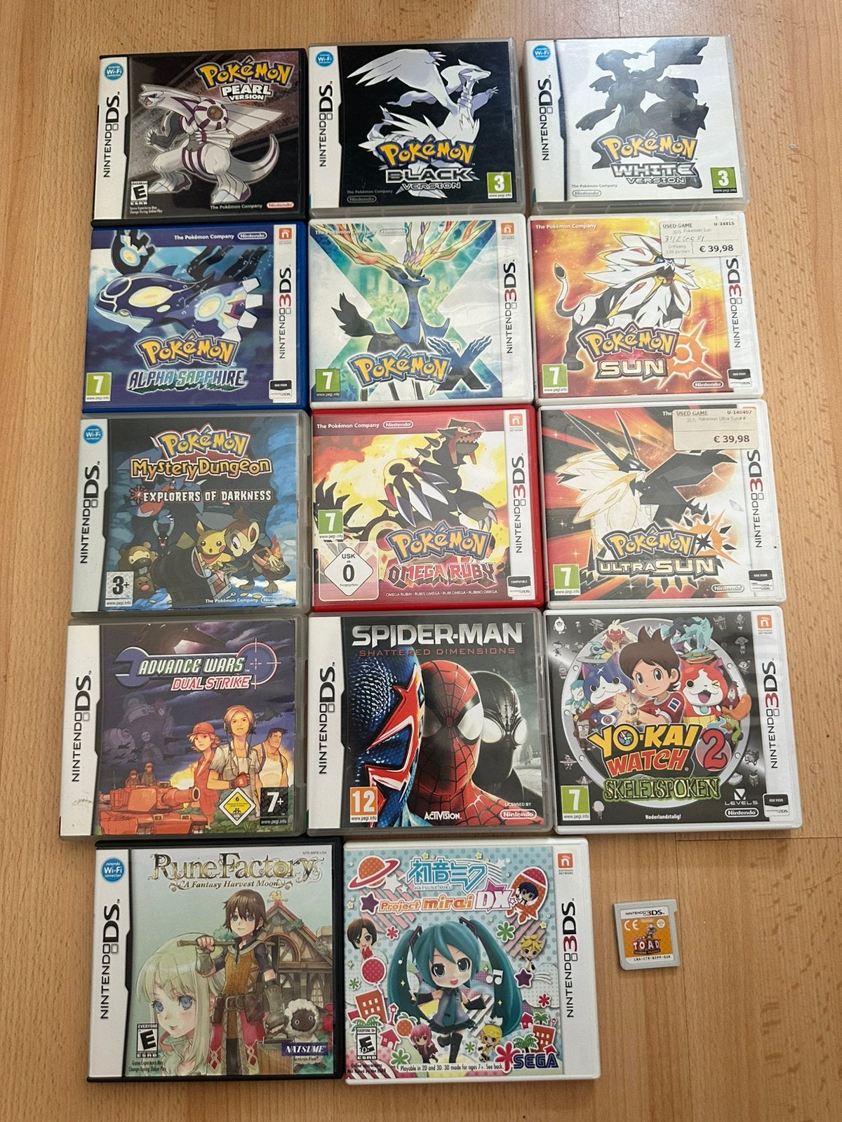 Verzameling Nintendo DS / 3DS titels ook veel Pokemon!, Avontuur en Actie, 1 speler, Ophalen of Verzenden, Zo goed als nieuw