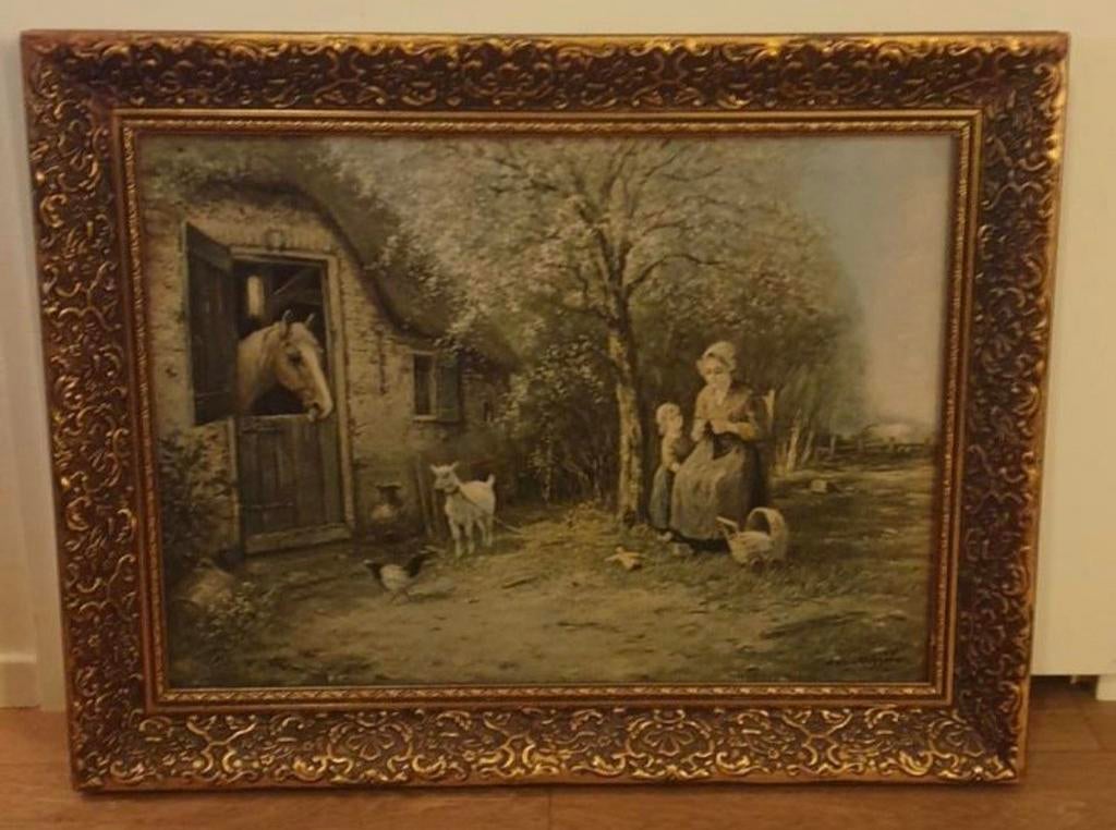Mooie prent van Cor van Diggelen, ingelijst, Ophalen of Verzenden