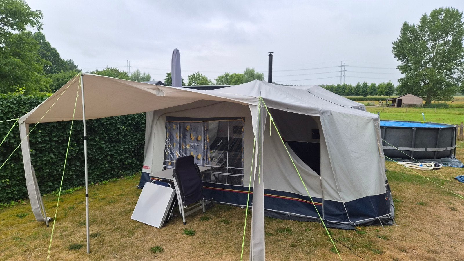 Ruime vouwwagen met voortent en luifel, Caravans en Kamperen, Ophalen, Gebruikt, Tot en met 4