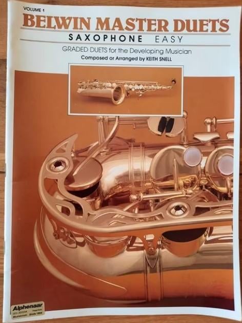 Belwin Master Duets (Saxophone Easy), Vol 1:-netjes, Ophalen of Verzenden, Artiest of Componist, Saxofoon