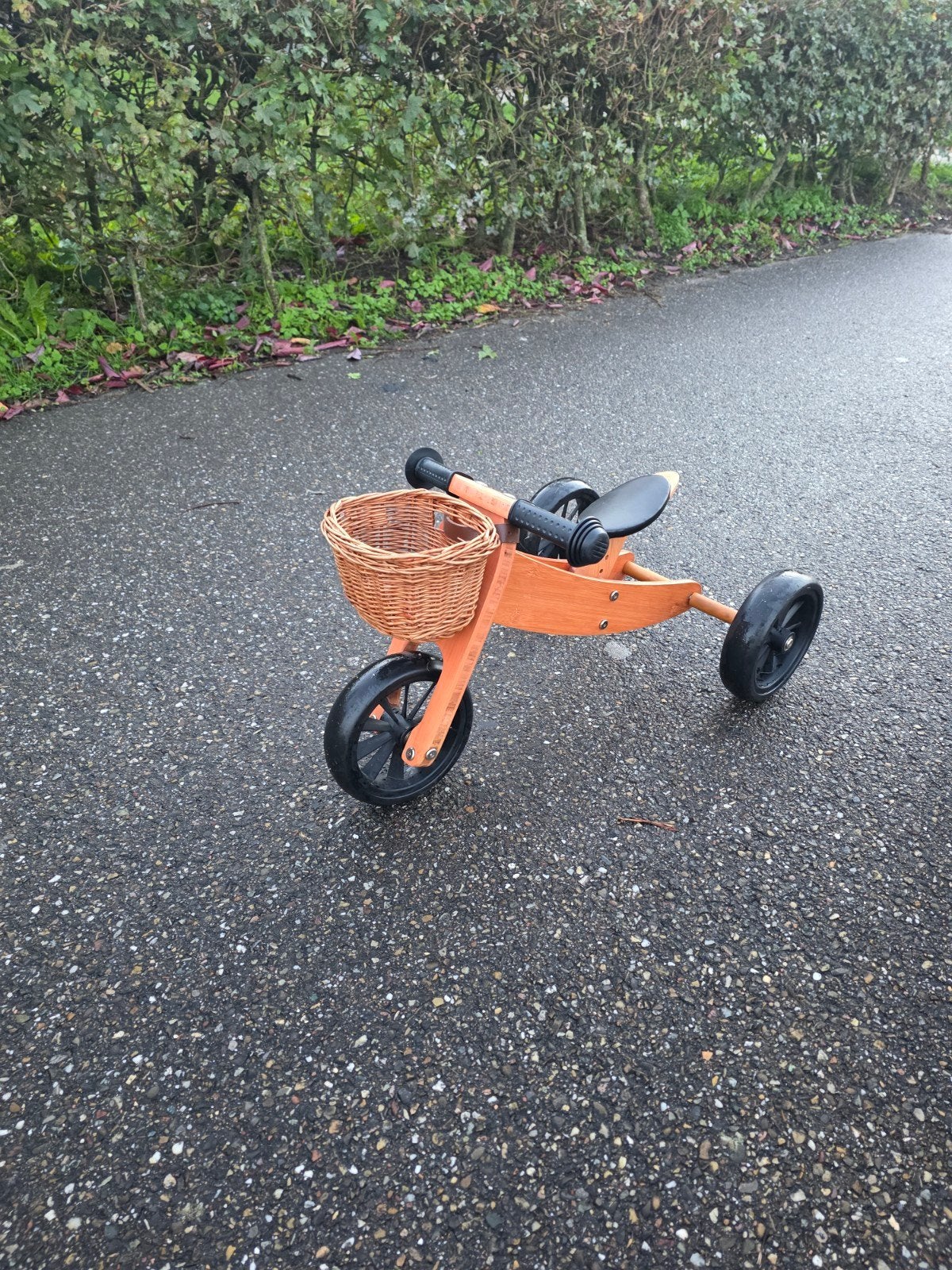 Houten loopfiets met mandje, Ophalen, Gebruikt, Minder dan 16 inch, Onbekend
