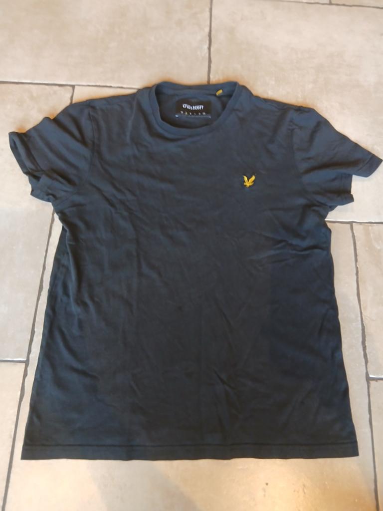 Lyle & Scott T-shirt Zwart Maat S, Maat 48/50 (M), Zwart, Ophalen of Verzenden, Lyle & Scott