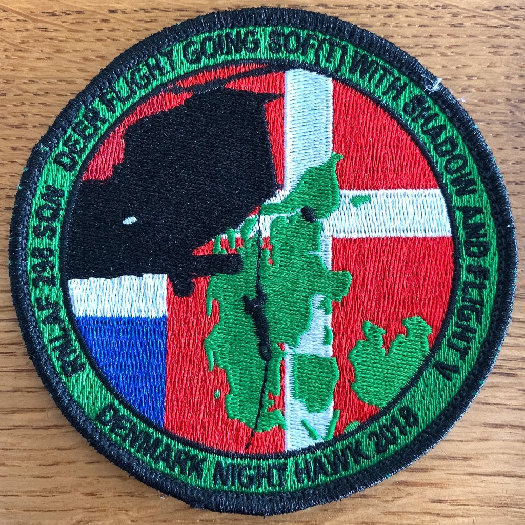 RNLAF 298 sqn EXERCIZE DENMARK 18, Verzenden, Zo goed als nieuw, Patch, Badge of Embleem