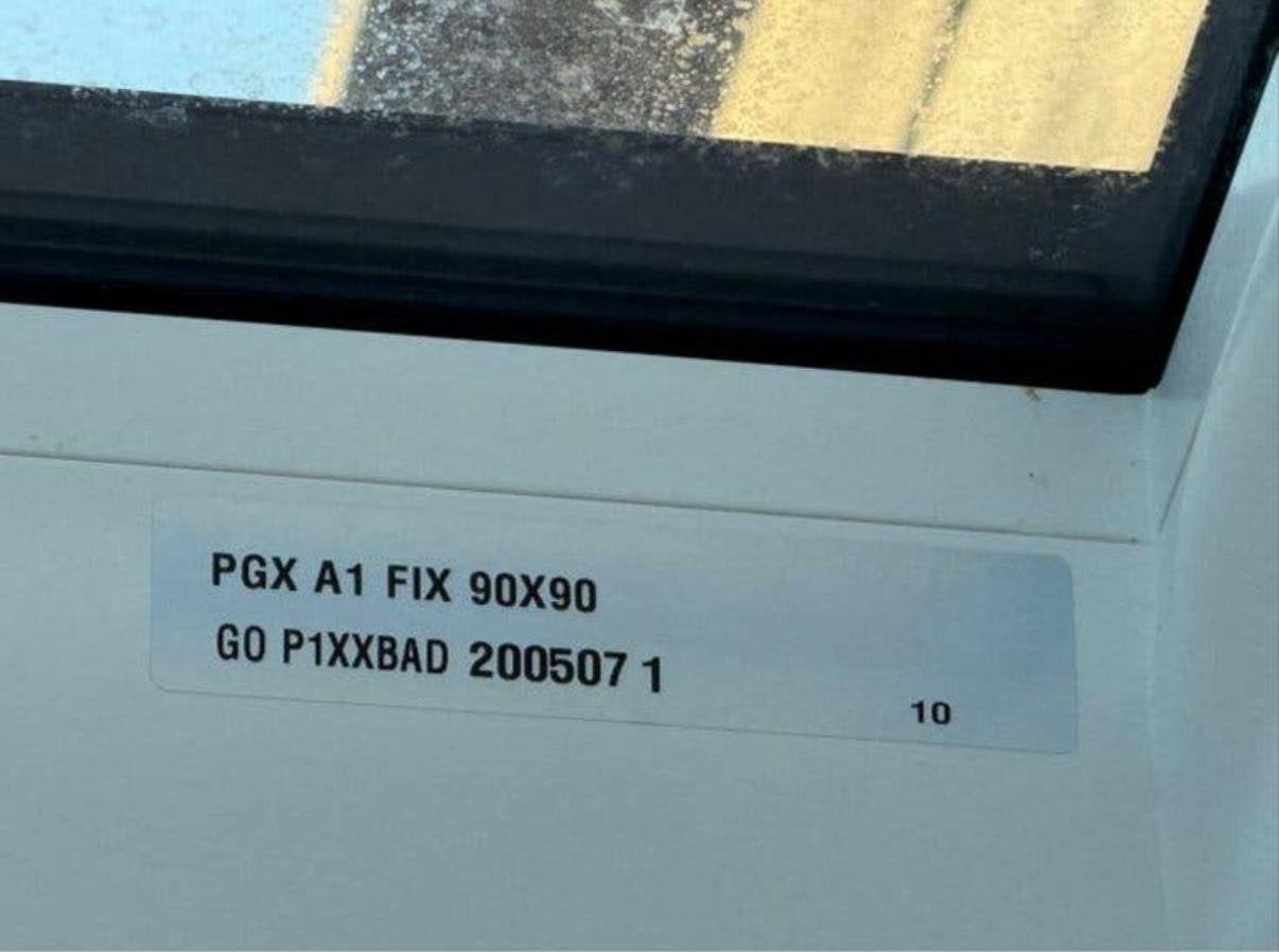 2x PGX A1 Dakramen 90x90 – 1x Vast + 1x Daktoegang, Ophalen, Minder dan 80 cm, 80 tot 120 cm, Zo goed als nieuw