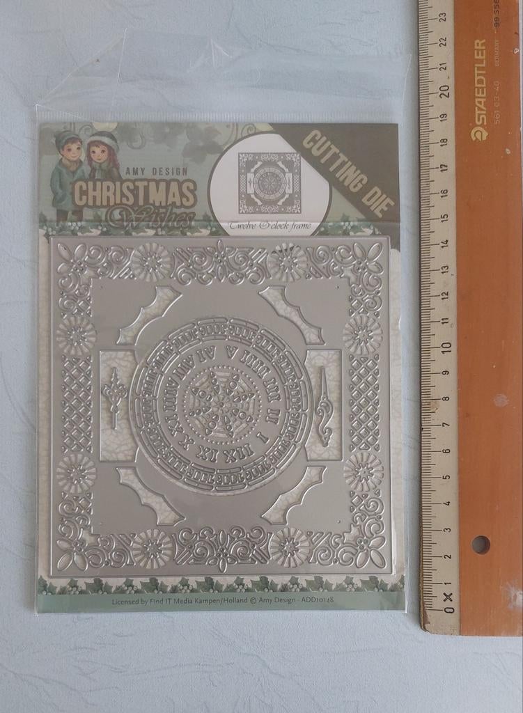Nieuwe Amy Design Snijmal Klok - Christmas Wishes, Ophalen of Verzenden