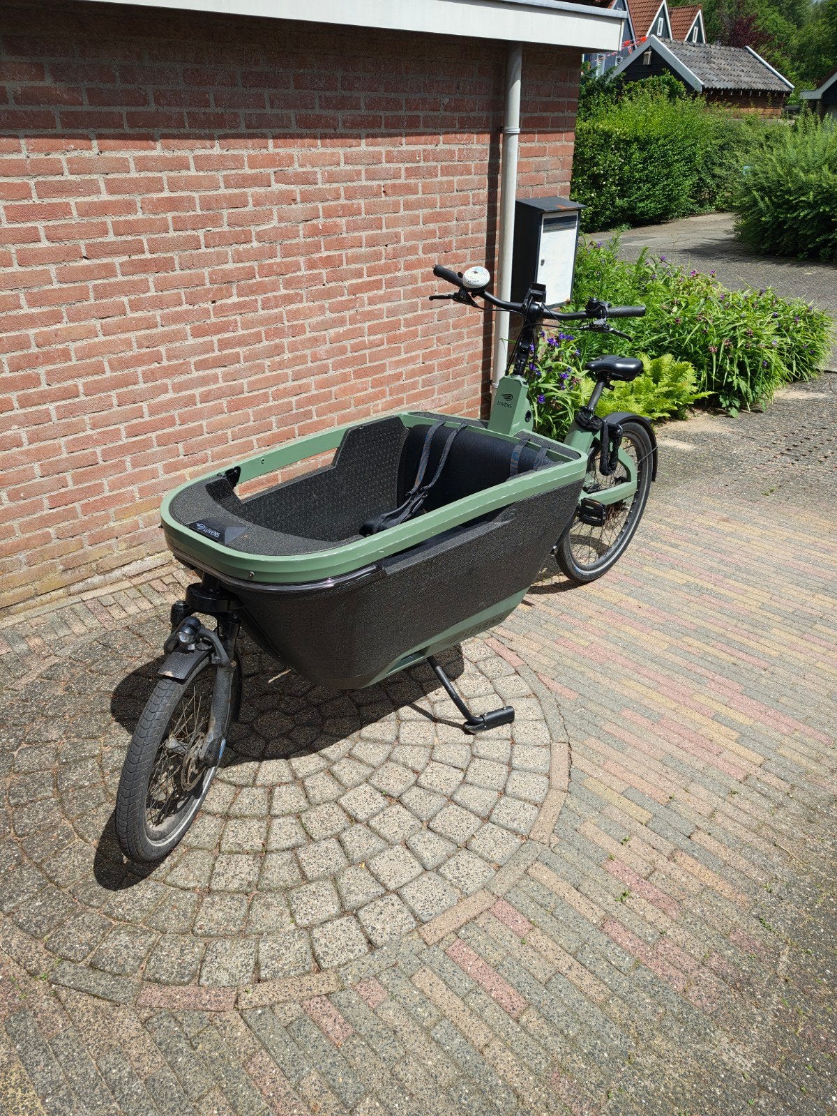 Lovens Explorer 65 Automatic Cargo Bakfiets met regenhuif, Gebruikt, Huif, 2 kinderen, Ophalen
