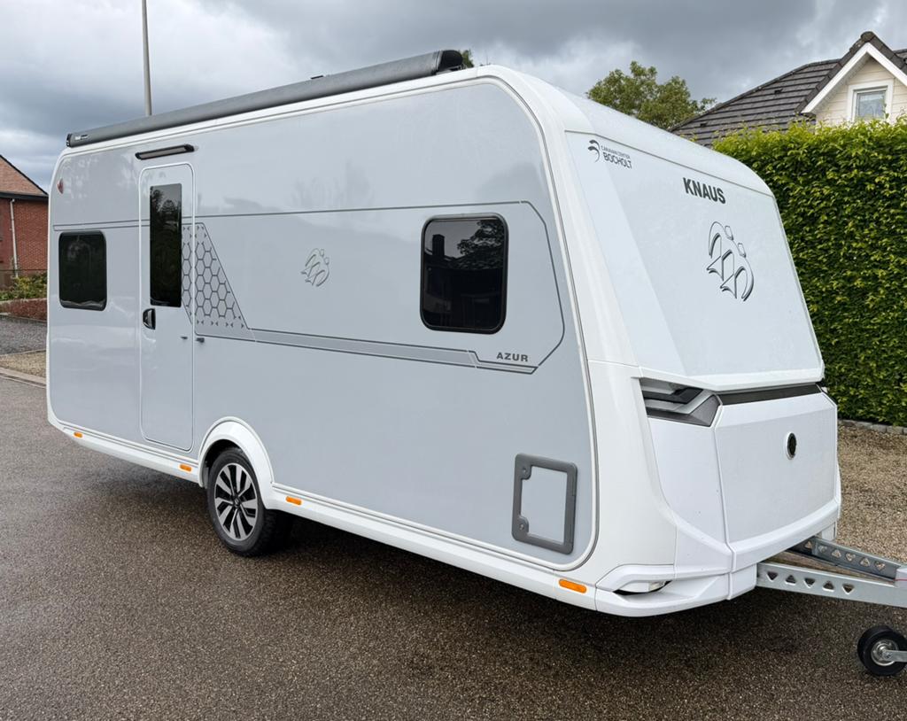Knaus Azur 500 FU, nieuw, casette luifel, mover aut, Caravans en Kamperen, Rondzit, Frans bed, Bedrijf, Knaus
