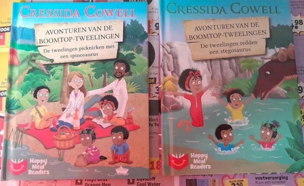 7&10Avonturen van de Boomtop-Tweelingen - happy meal readers, Ophalen of Verzenden, Gelezen, Cressida Cowell, Fictie algemeen
