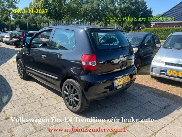 VOLKSWAGEN Fox 1.4 55KW Trendline Lm Velgen Leuke Auto, Auto's, 4 cilinders, 4 stoelen, Metallic lak, Zwart