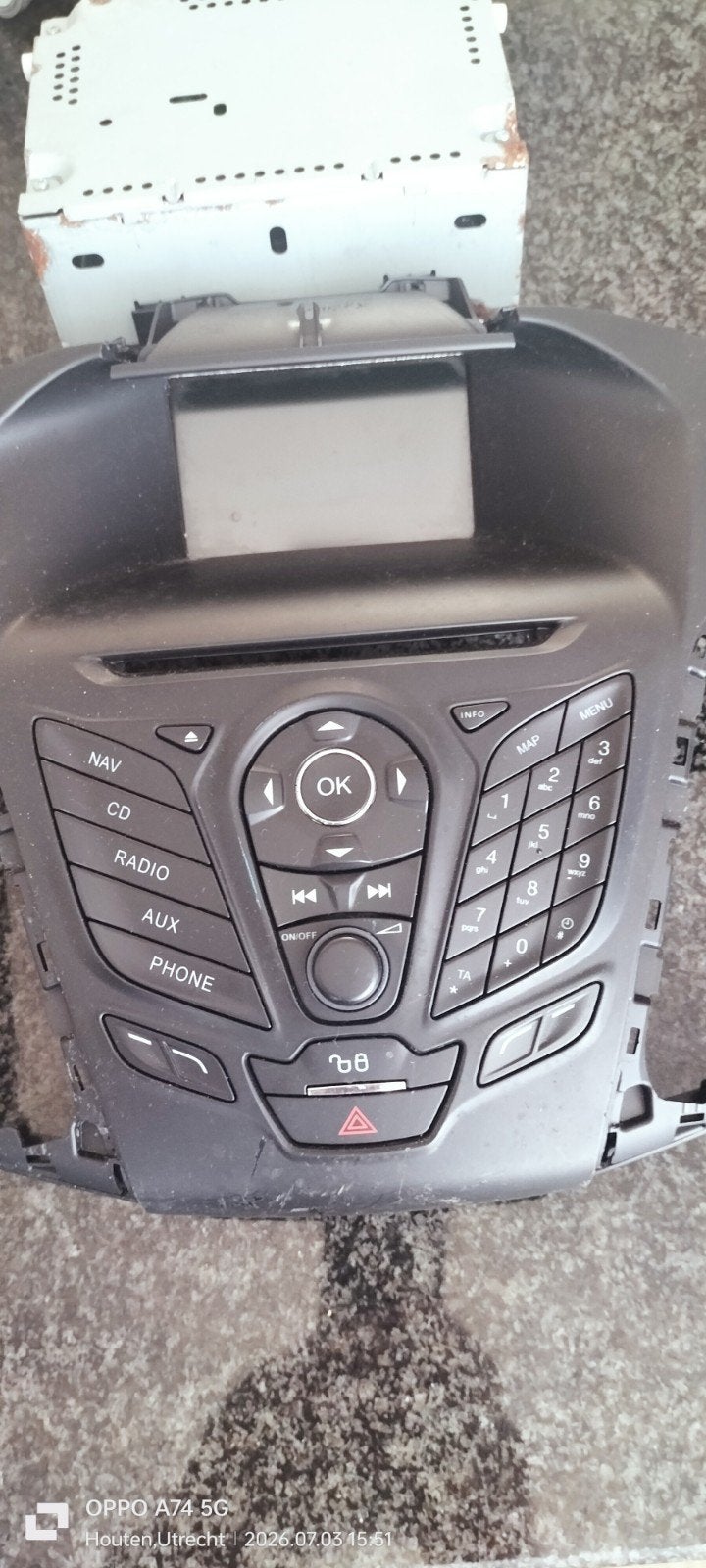 Ford Fiesta Radio Navigatie Paneel (Gebruikt), Auto diversen, Ophalen of Verzenden, Gebruikt