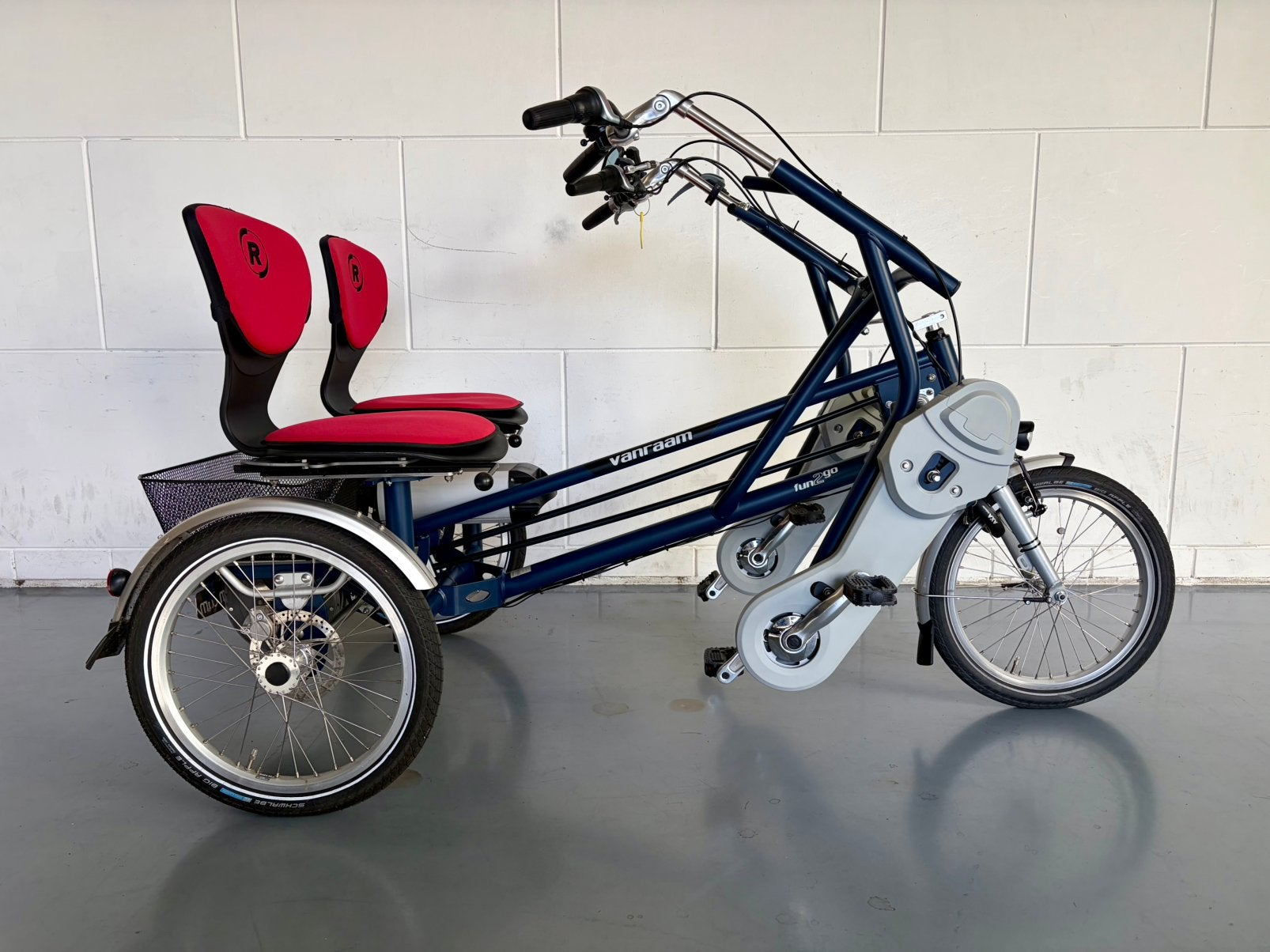 Van Raam Fun2Go, veel opties, 880Wh, 2x 8 naaf, garantie!, Ophalen of Verzenden, Zo goed als nieuw, Schijfrem