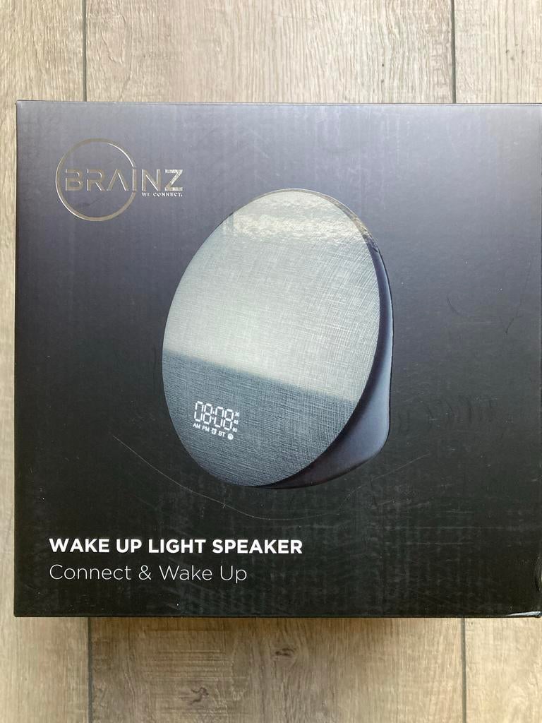 Brainz Wake Up Light Speaker - Wekker met Licht en Geluid, Ophalen of Verzenden, Zo goed als nieuw, Digitaal