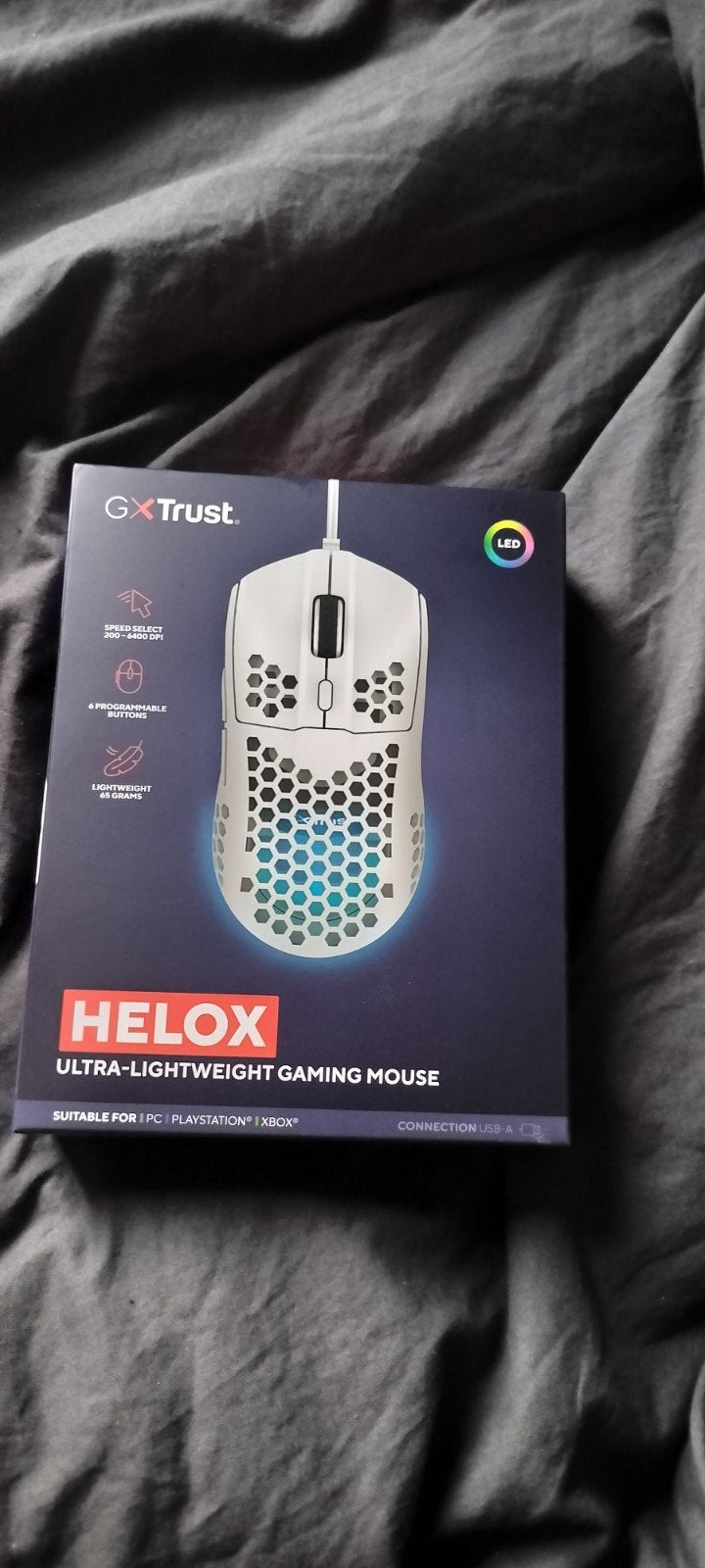 Trust GXT Helox Gaming Muis - Ultralicht en Programmeerbaar, Ophalen of Verzenden