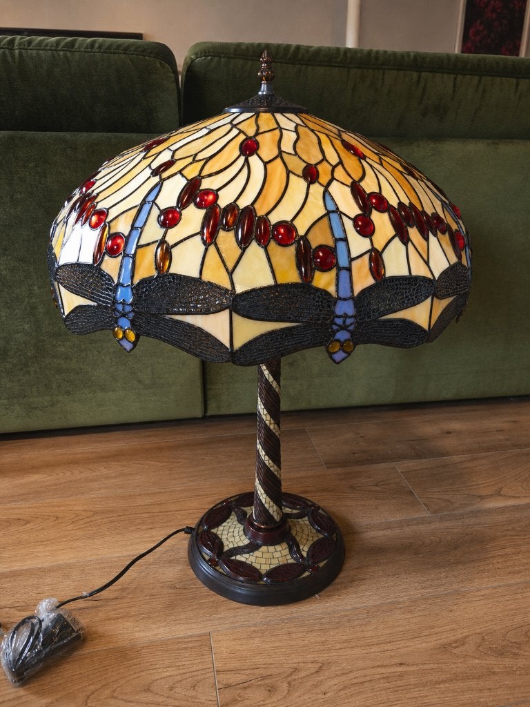Nieuwe Tiffany Tafellamp Libellen, Bollenmarkt 14C, Treasure, Nieuw, Ophalen of Verzenden