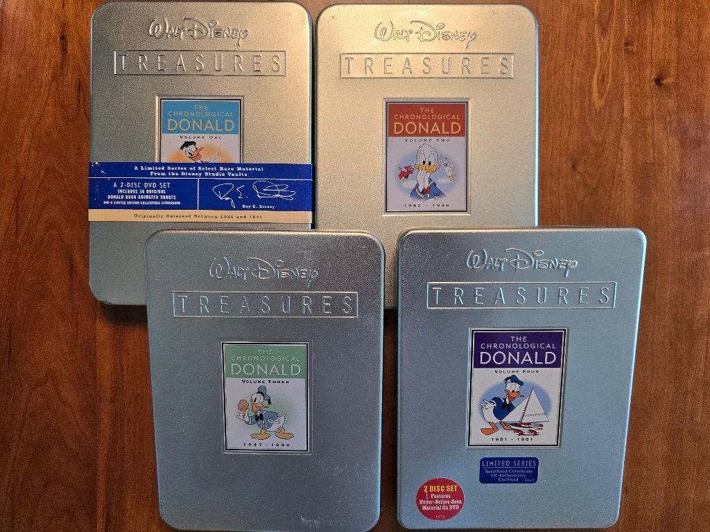 Donald Duck, Walt Disney Treasures, 1-4 (8-DVD), REGIO 1, Import, Engels, Tekenfilm, Verzenden