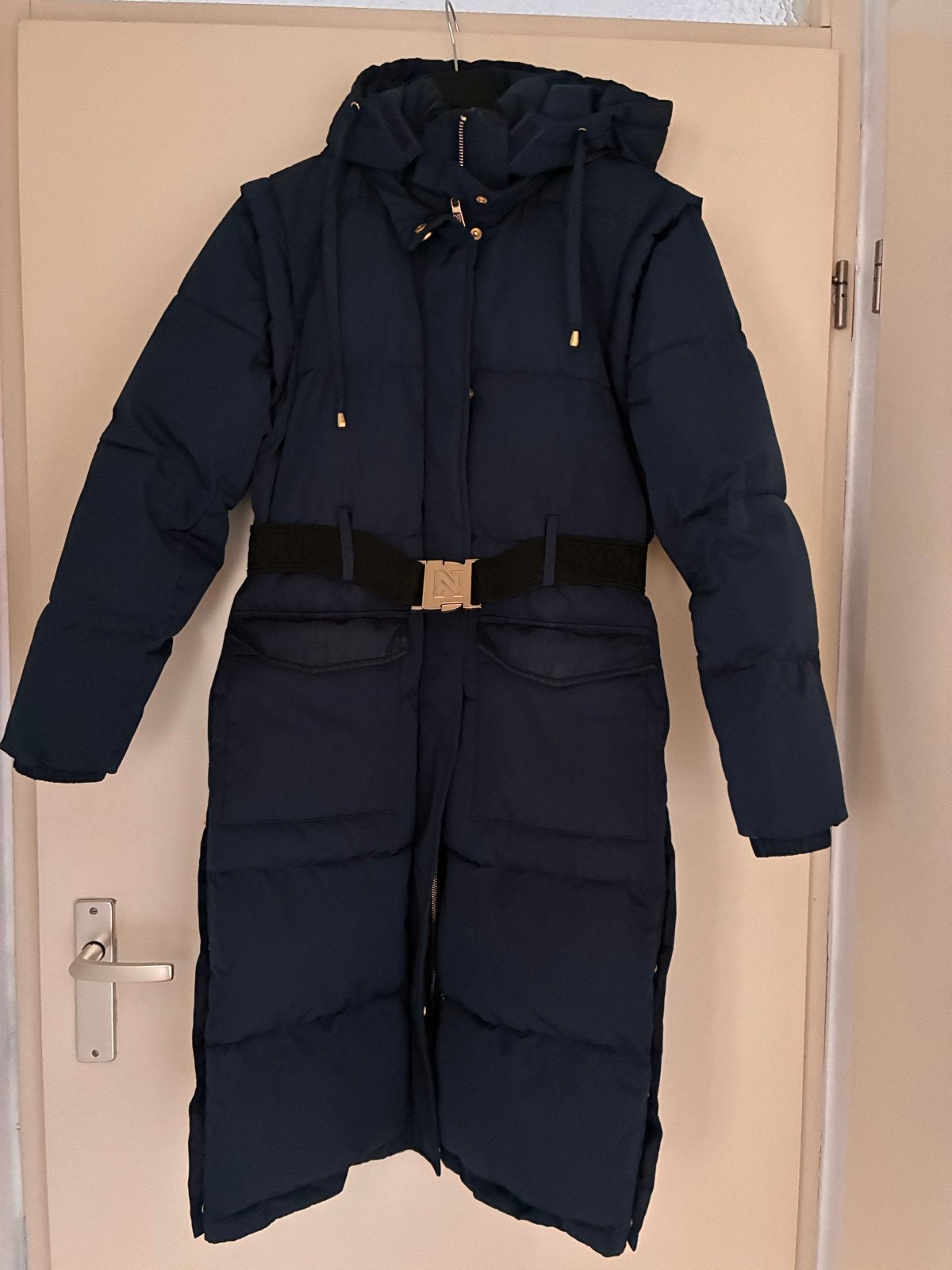 Nikkie winterjas + bodywarmer in 1 (maat 34), Kleding | Dames, Ophalen of Verzenden, Gedragen, Maat 34 (XS) of kleiner, Blauw