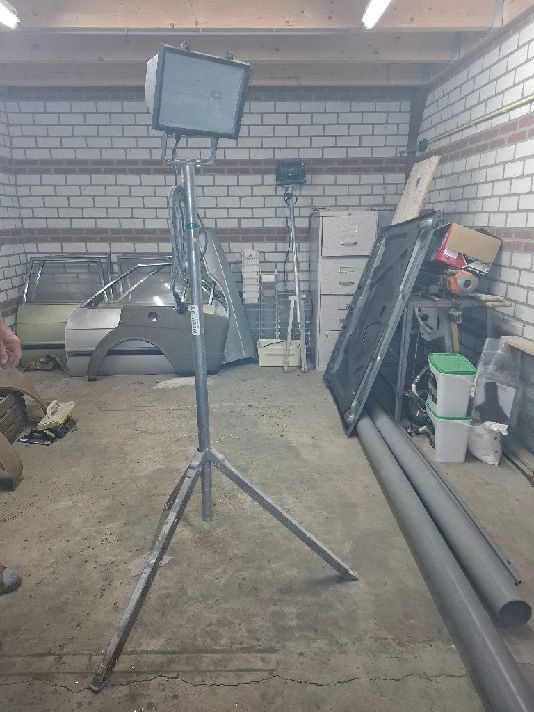 2x bouwlampen, Ophalen, Gebruikt, Overige typen, Met statief