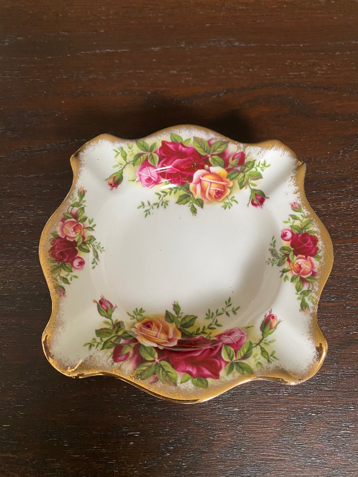 Old country roses - Royal Albert - Asbak 12x12cm, Antiek en Kunst, Ophalen of Verzenden