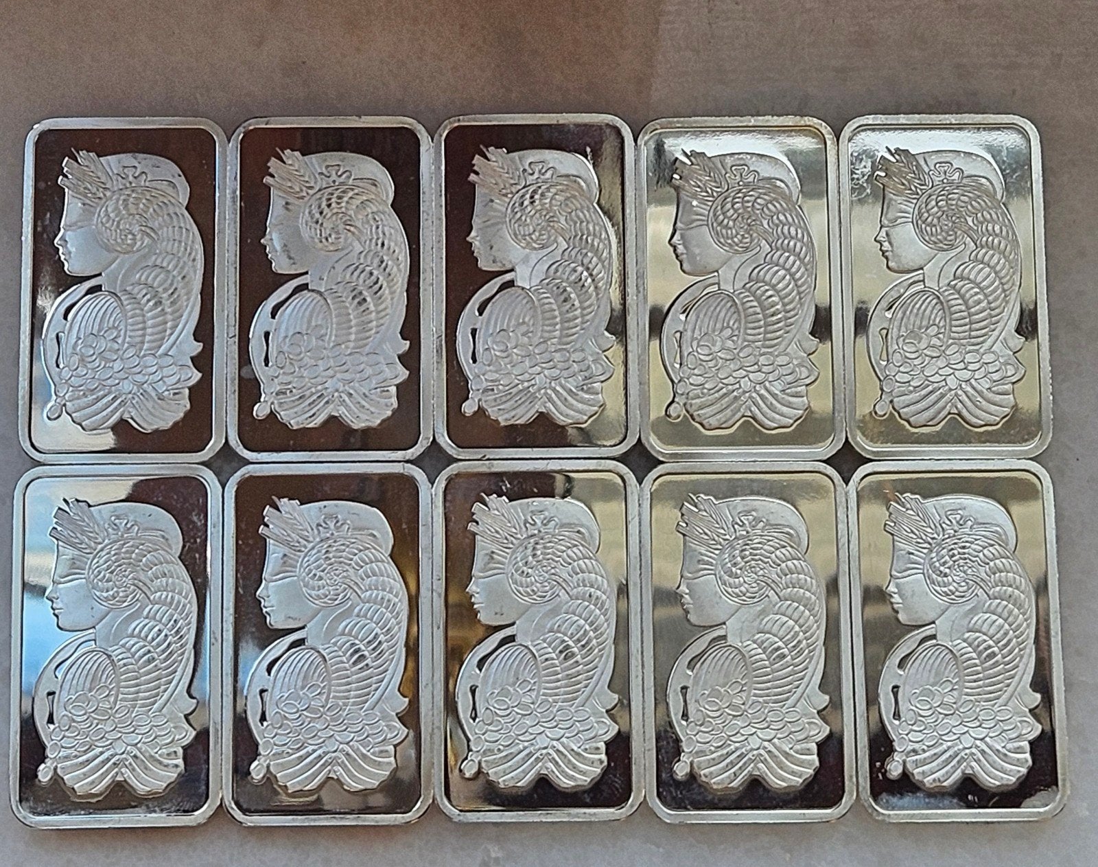 10 x 1 ounce lady fortuna pamp, Ophalen of Verzenden, Zilver