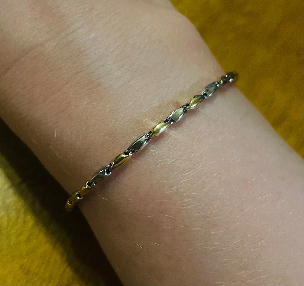 Monzario bicolor gouden armband 14K, Ophalen of Verzenden, Zo goed als nieuw, Goud, Goud