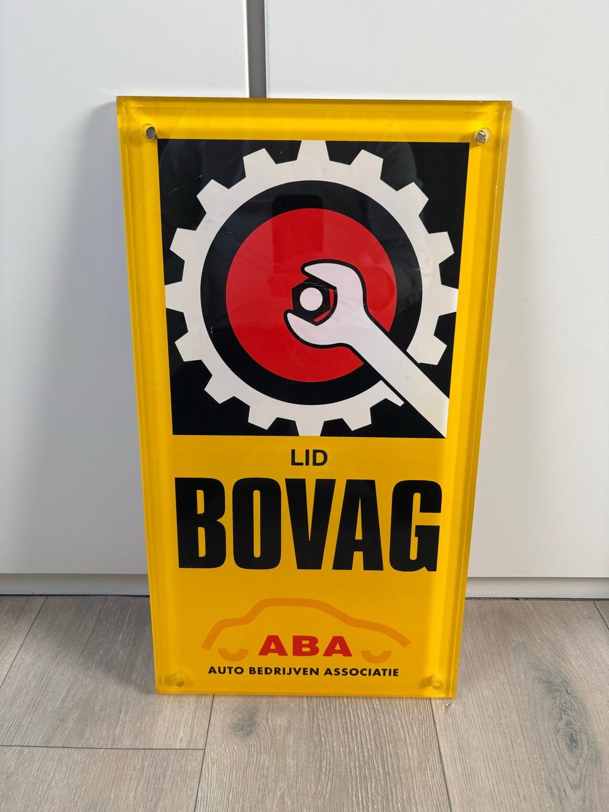 Bovag Aba autobedrijven associatie wand bord zo goed als nie, Verzamelen, Verzenden, Zo goed als nieuw, Reclamebord