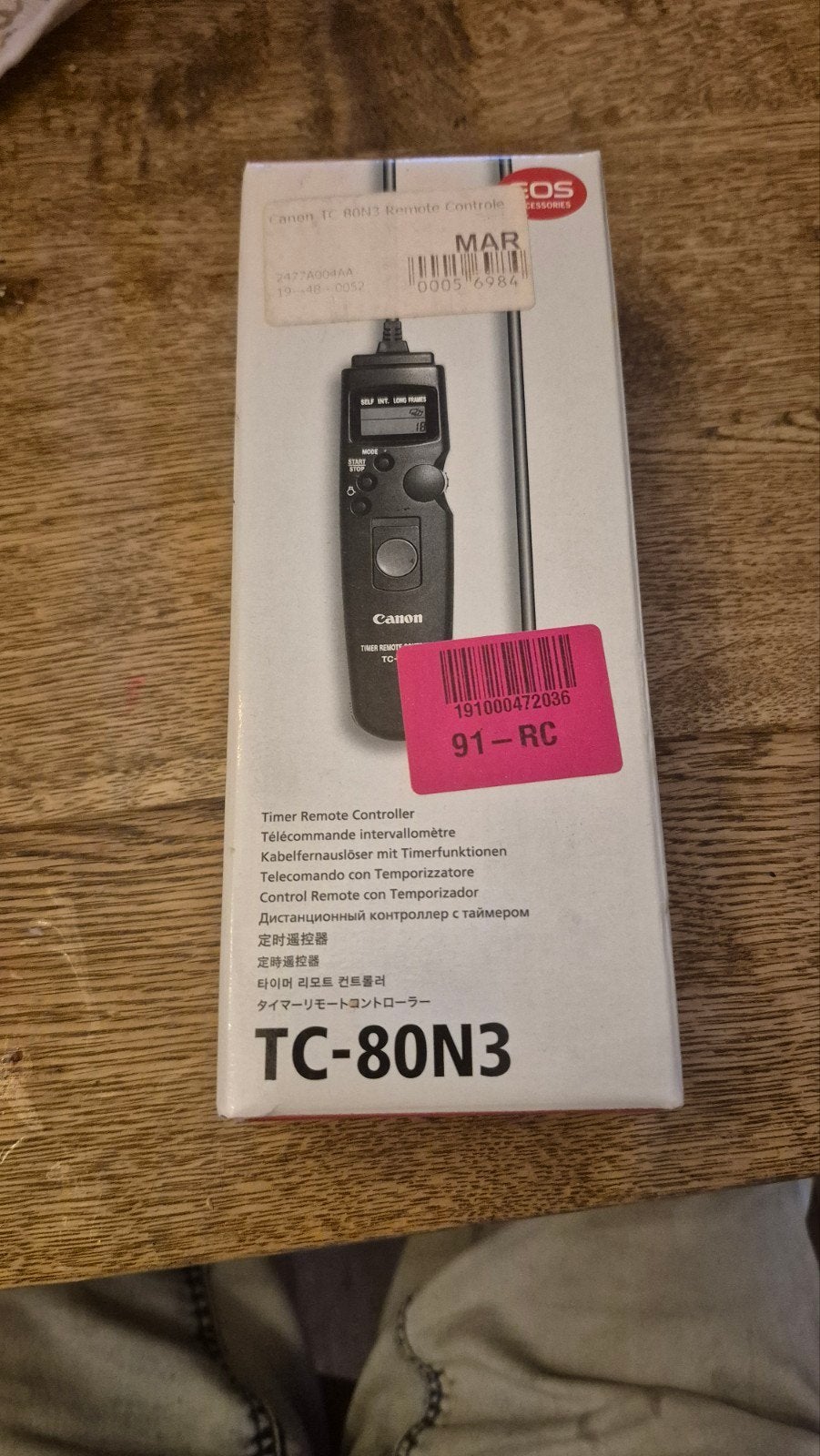 Canon Timer Remote Controller TC-80N3, Ophalen of Verzenden