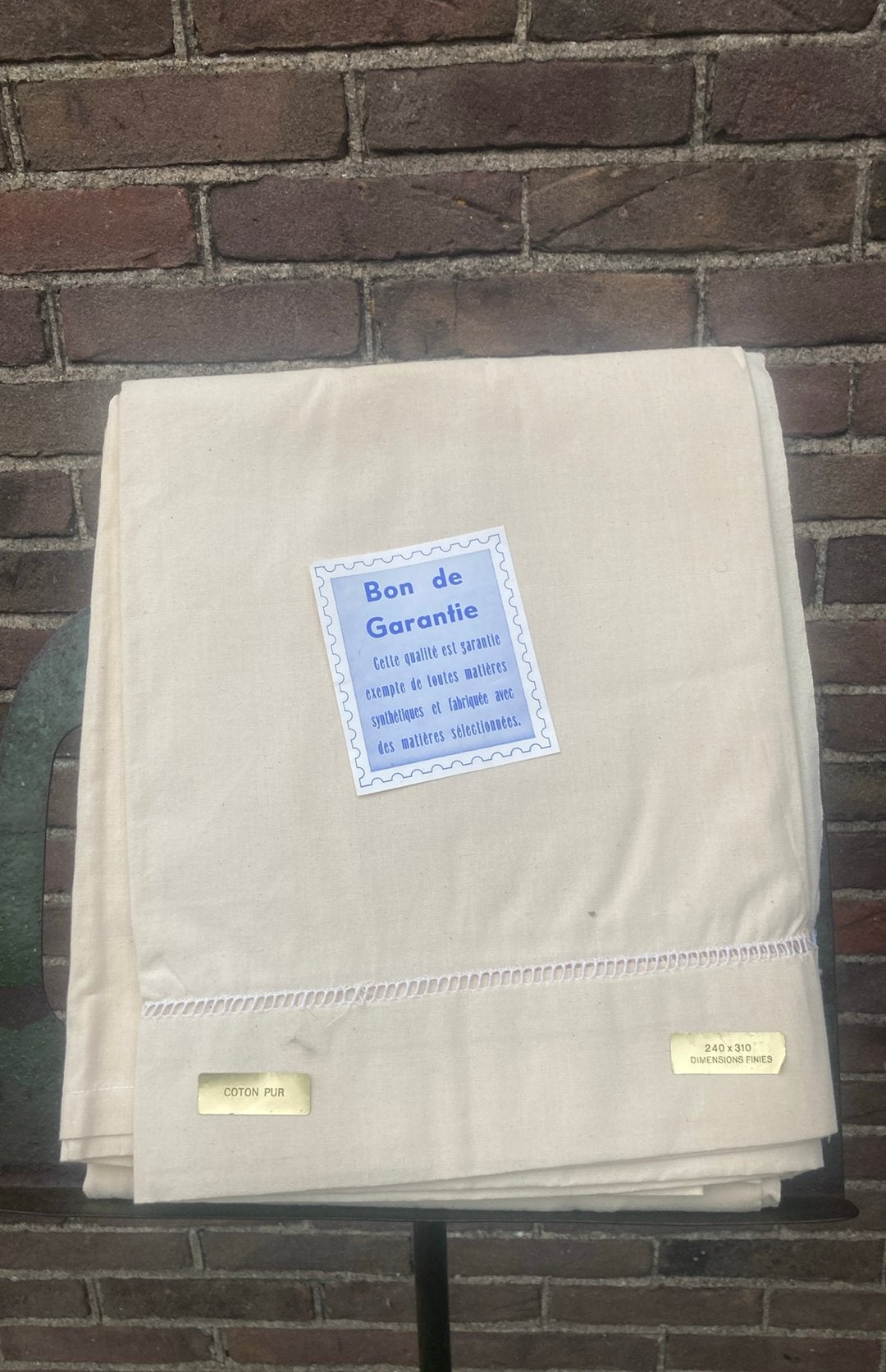 Vintage Frans laken katoen, Ophalen of Verzenden
