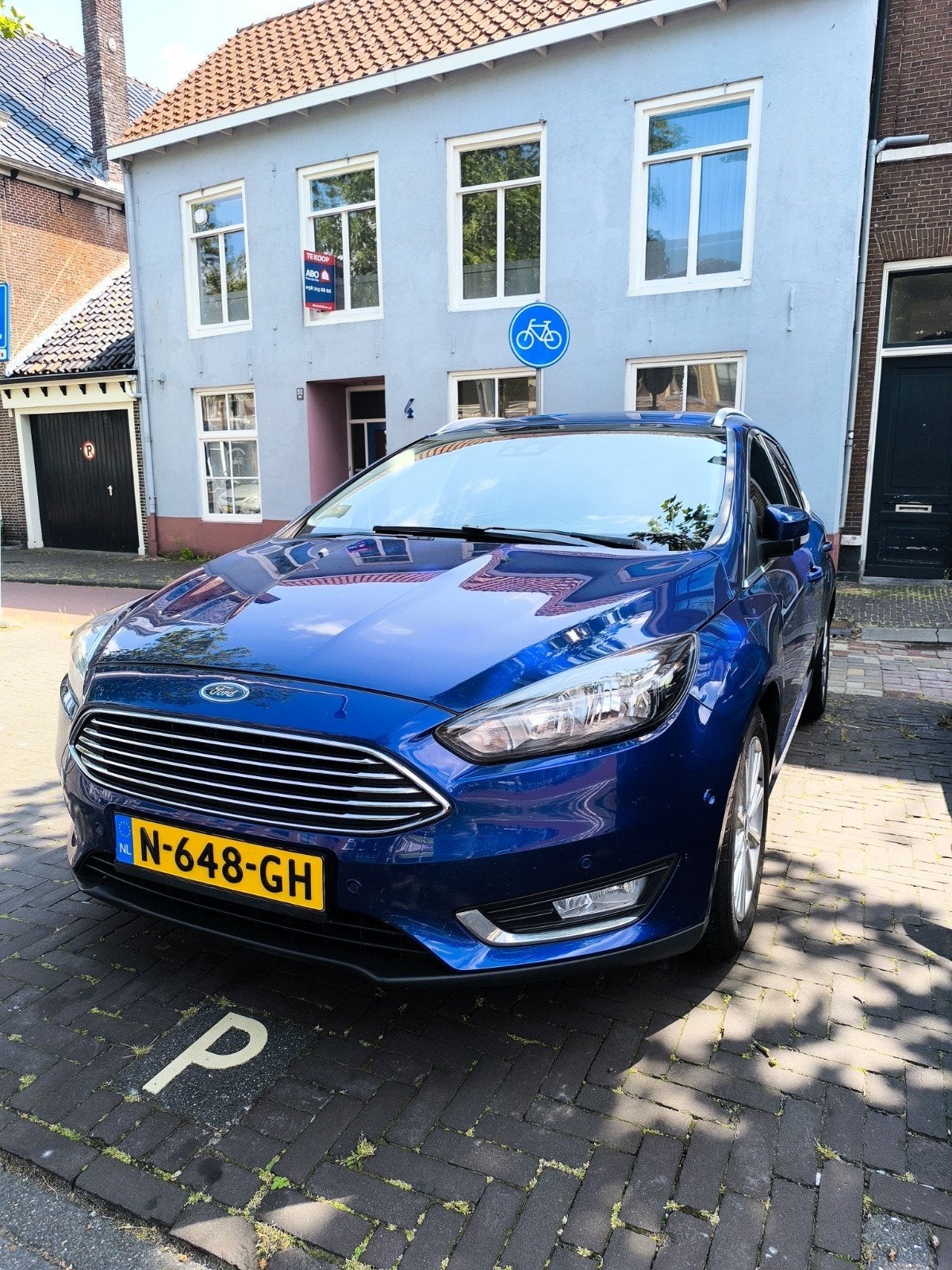 Ford Focus 1.5 Ecoboost 110KW Wagon22-11- 2014 Blauw, Auto's, 1498 cc, Zwart, 4 cilinders, Blauw