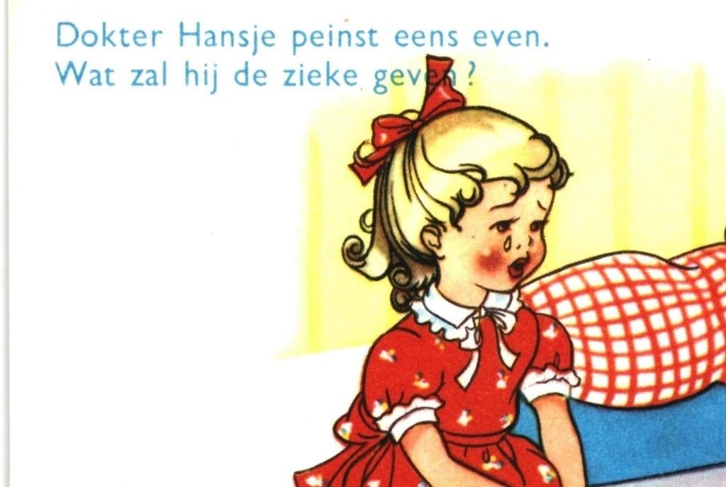 806240 vintage Kinderkaart Dokter Nette kaart onbeschreven, Ophalen of Verzenden, 1960 tot 1980, Ongelopen