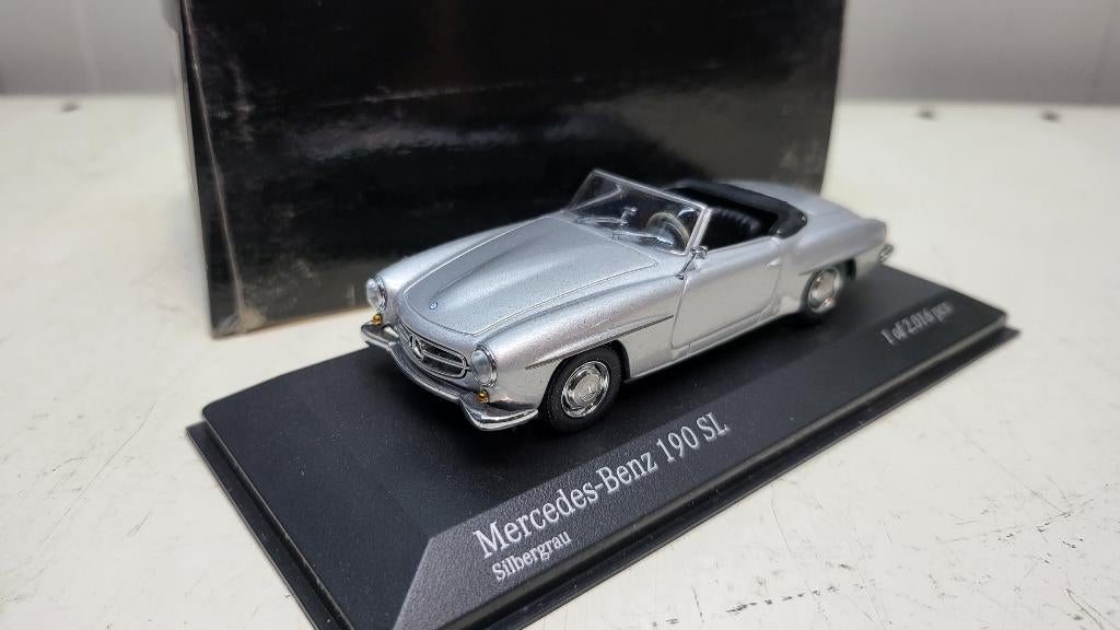 Mercedes-Benz 190SL zilver grijs 1955, Ophalen of Verzenden, Gebruikt, Auto, MiniChamps