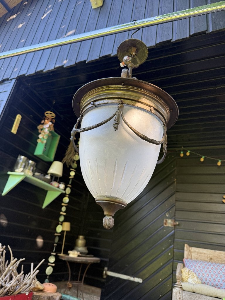 Foto 4 van hal lamp jugenstil / art nouveau (geheel origineel)