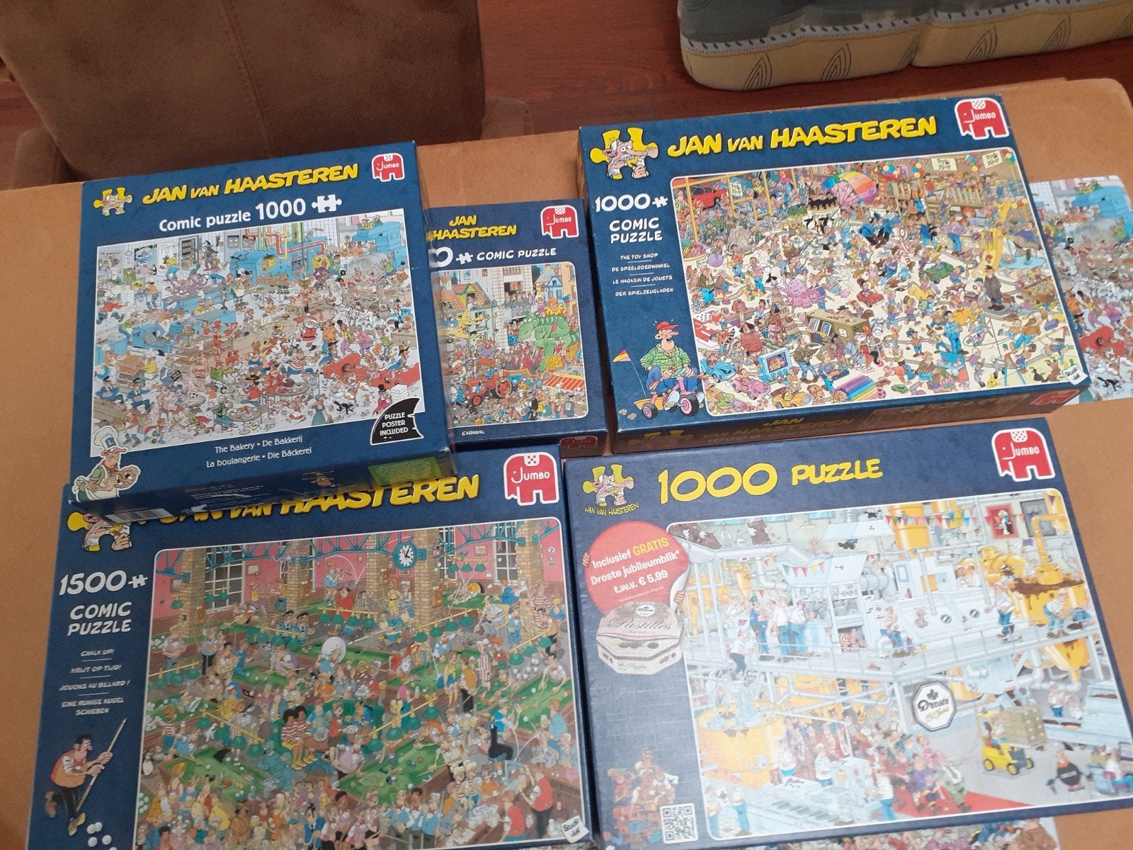 jan van Haasteren legpuzzel 1000 stukjes, Ophalen, 500 t/m 1500 stukjes, Zo goed als nieuw