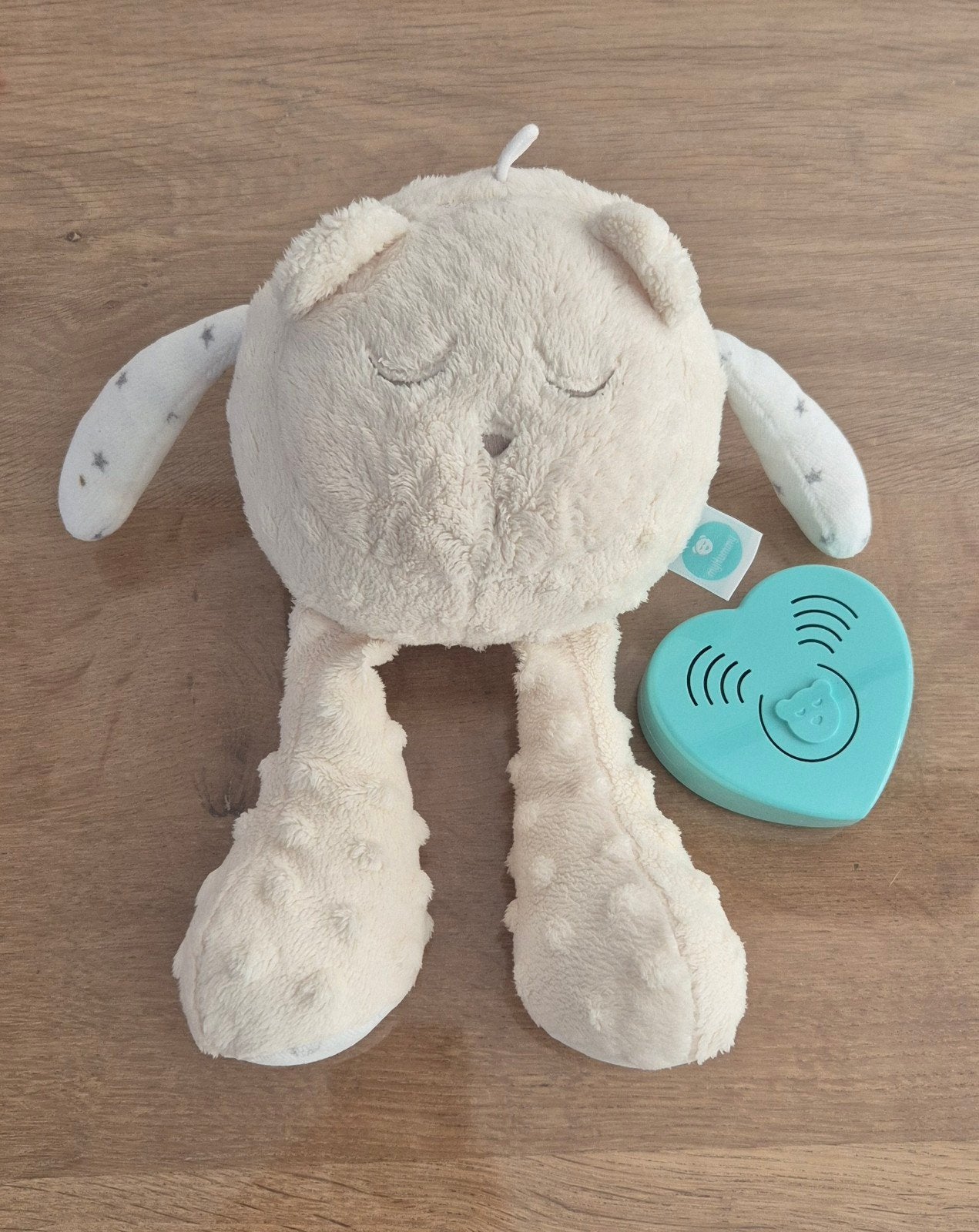 myHummy witte ruis knuffel - Slaapmaatje voor baby's, Ophalen of Verzenden, Zo goed als nieuw, Overige typen, Met geluid