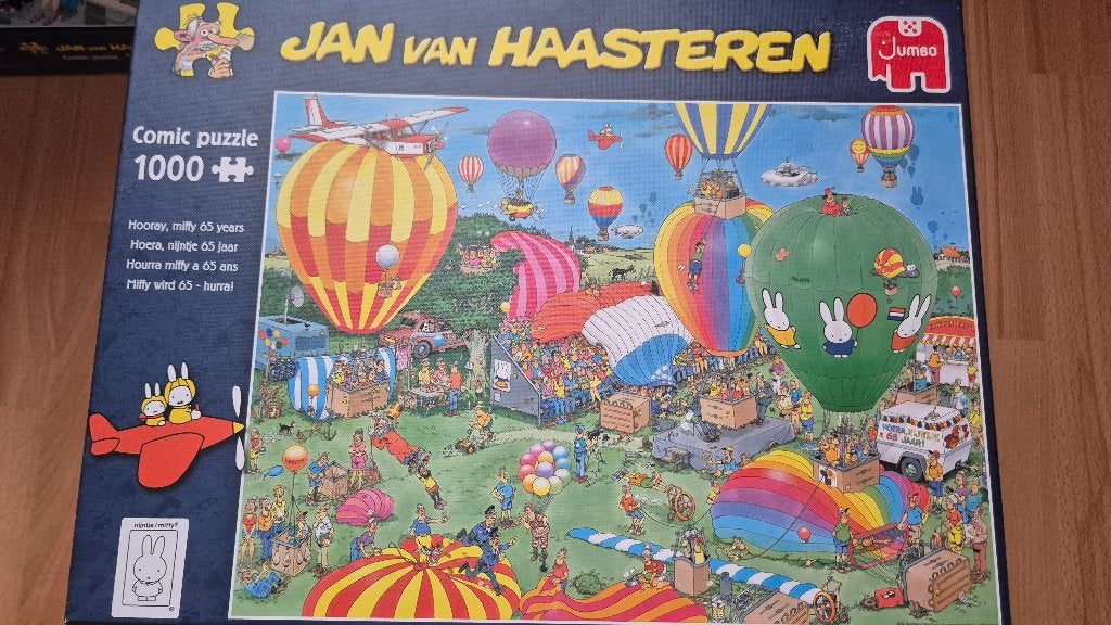 Jan van Haasteren - Hoera, Nijntje 65 jaar (compleet), Ophalen of Verzenden, 500 t/m 1500 stukjes, Zo goed als nieuw
