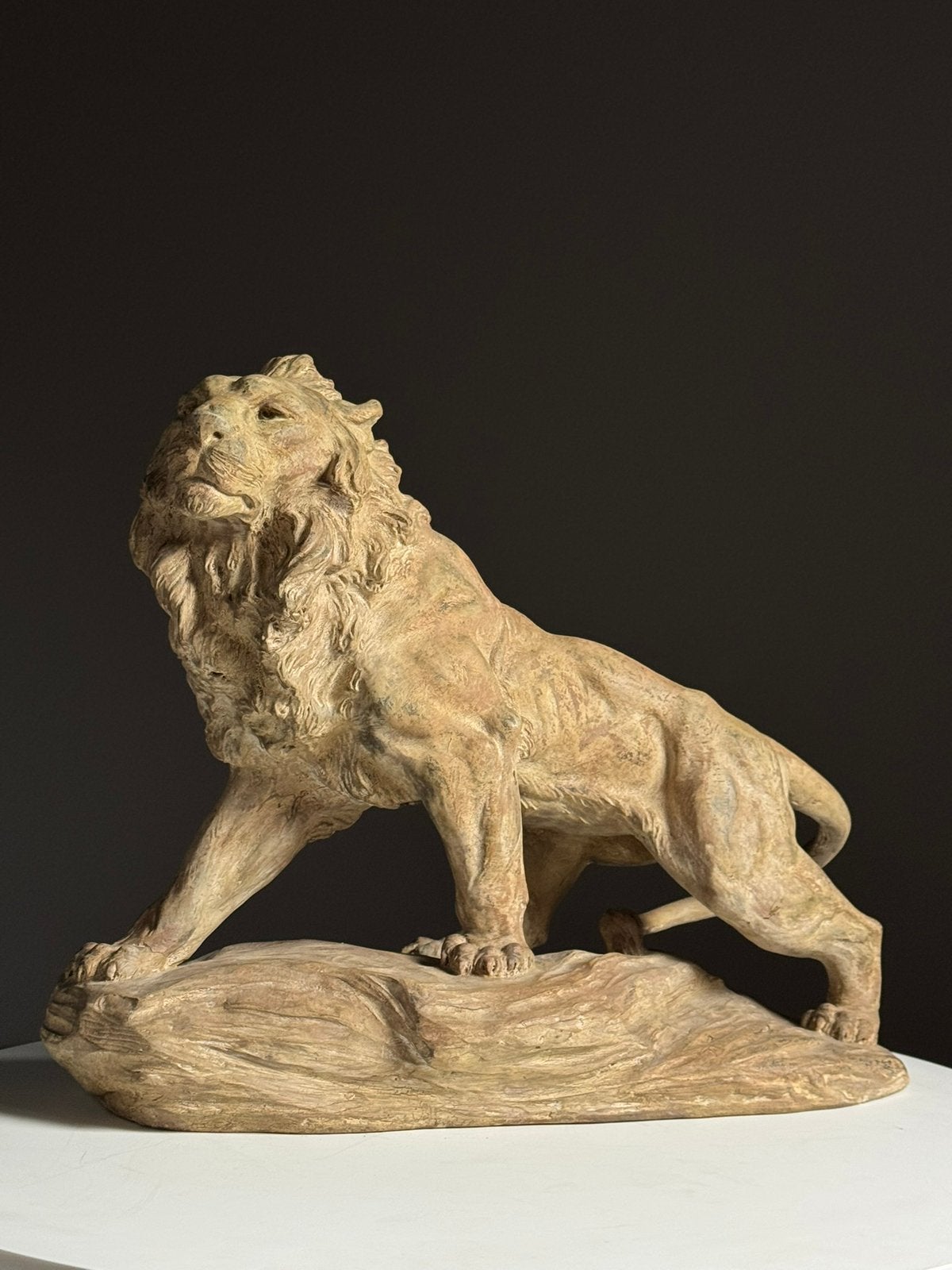 Terra cotta beeld leeuw Armand Fagotto, Ophalen of Verzenden, Gebruikt