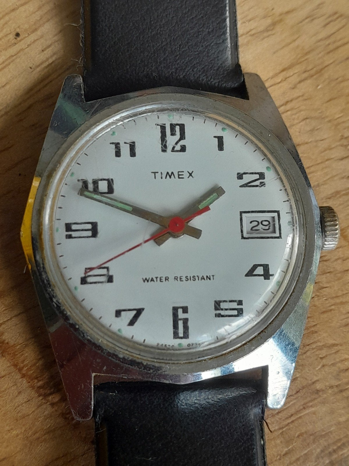 Timex vintage 70er jaren mechanische handopwinder, Staal, Verguld, 1960 of later, Ophalen