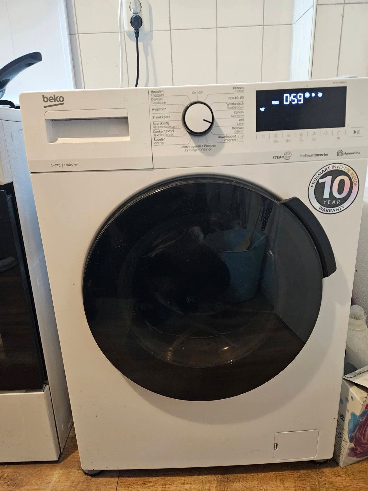 Beko Wasmachine 7KG - Zo goed als nieuw, met app bediening, Ophalen, Zo goed als nieuw, Voorlader, 85 tot 90 cm