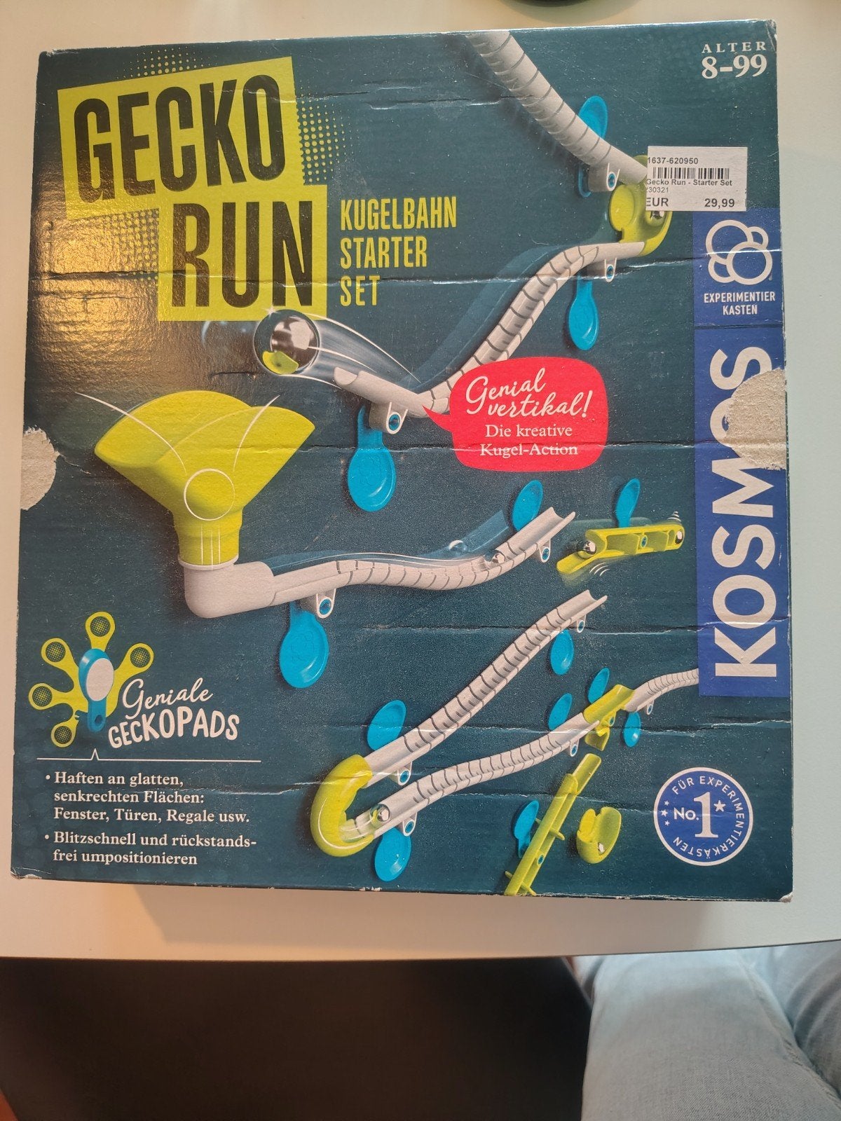 Kosmos Gecko Run Kogelbaan/knikker8Starter Set, Ophalen of Verzenden, Gebruikt, Bouwen