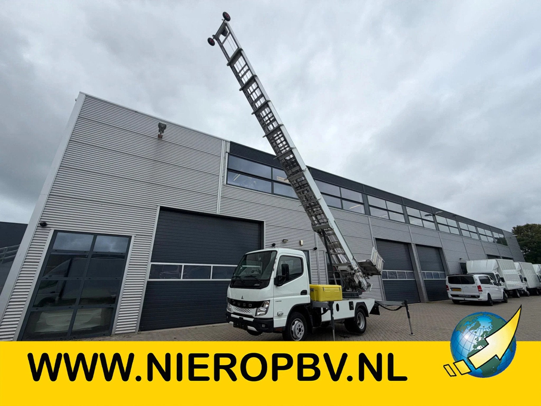 FUSO Canter 3S15 Verhuis/Ladder 30M Böcker Lift EURO 6, Gebruikt, Euro 6, FUSO, Wit