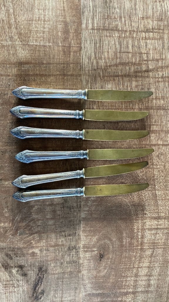 Set van 6 antieke fruitmesjes / dessertmesjes (16 cm), Antiek en Kunst, Ophalen of Verzenden