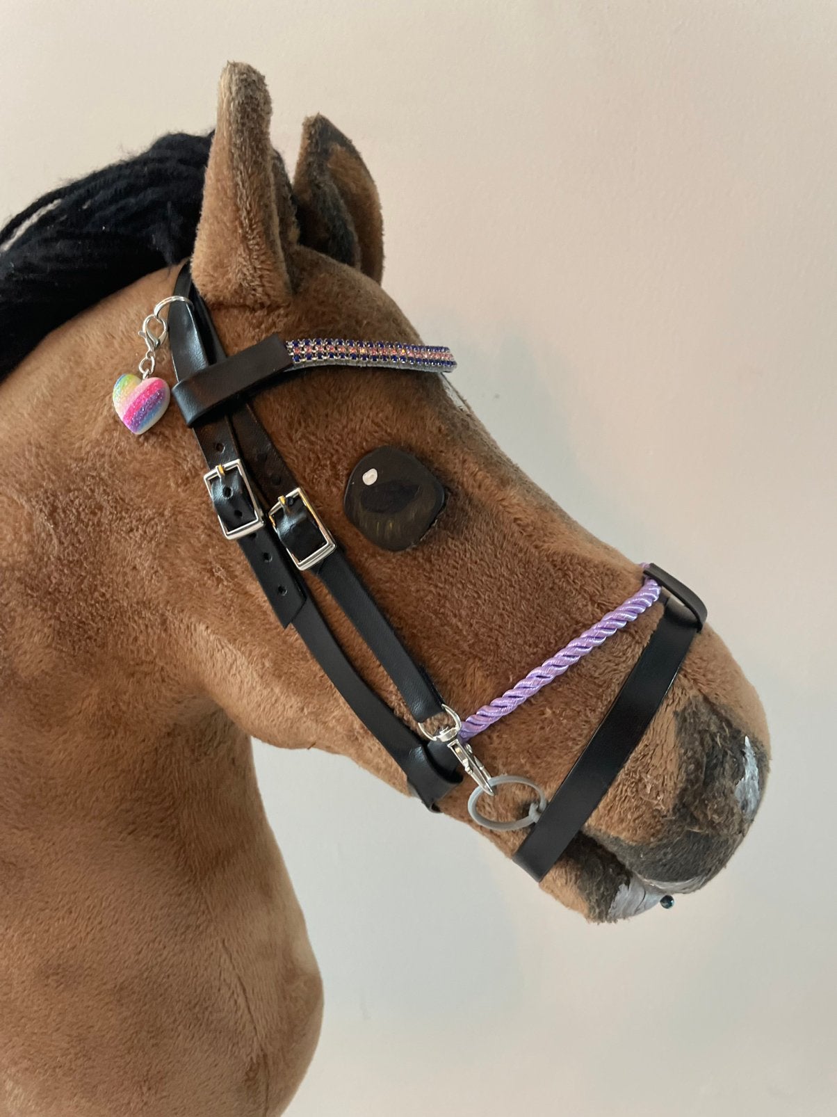 Rope noseband hobbyhorse hoofdstel paars, Ophalen of Verzenden, Nieuw