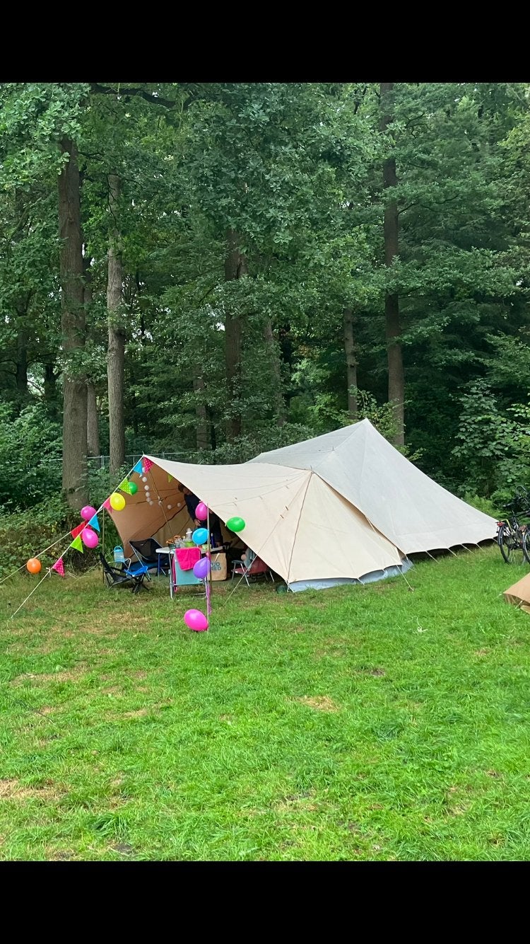 De waard tent “lepelaar” inclusief saris aanhangwagen., Caravans en Kamperen, Tenten, Ophalen, Gebruikt, Tot en met 4