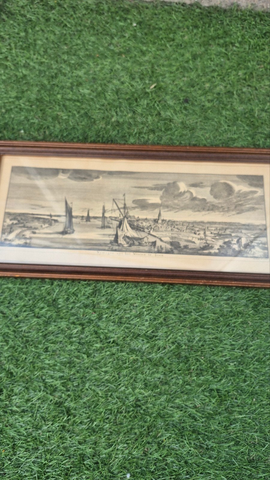 Ets 'Nijmegen uyt het Westen te Zien' door Jan Ruyter, Antiek en Kunst, 1800 - 1899, Ets, Stadsgezicht, Ophalen of Verzenden