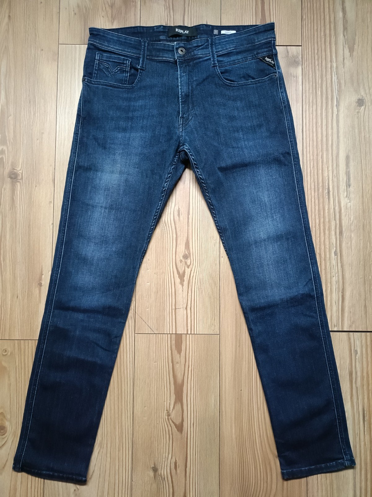 Replay anbass stretch maat 33-32, Ophalen of Verzenden, Zo goed als nieuw, Blauw, W33 - W34 (confectie 48/50)