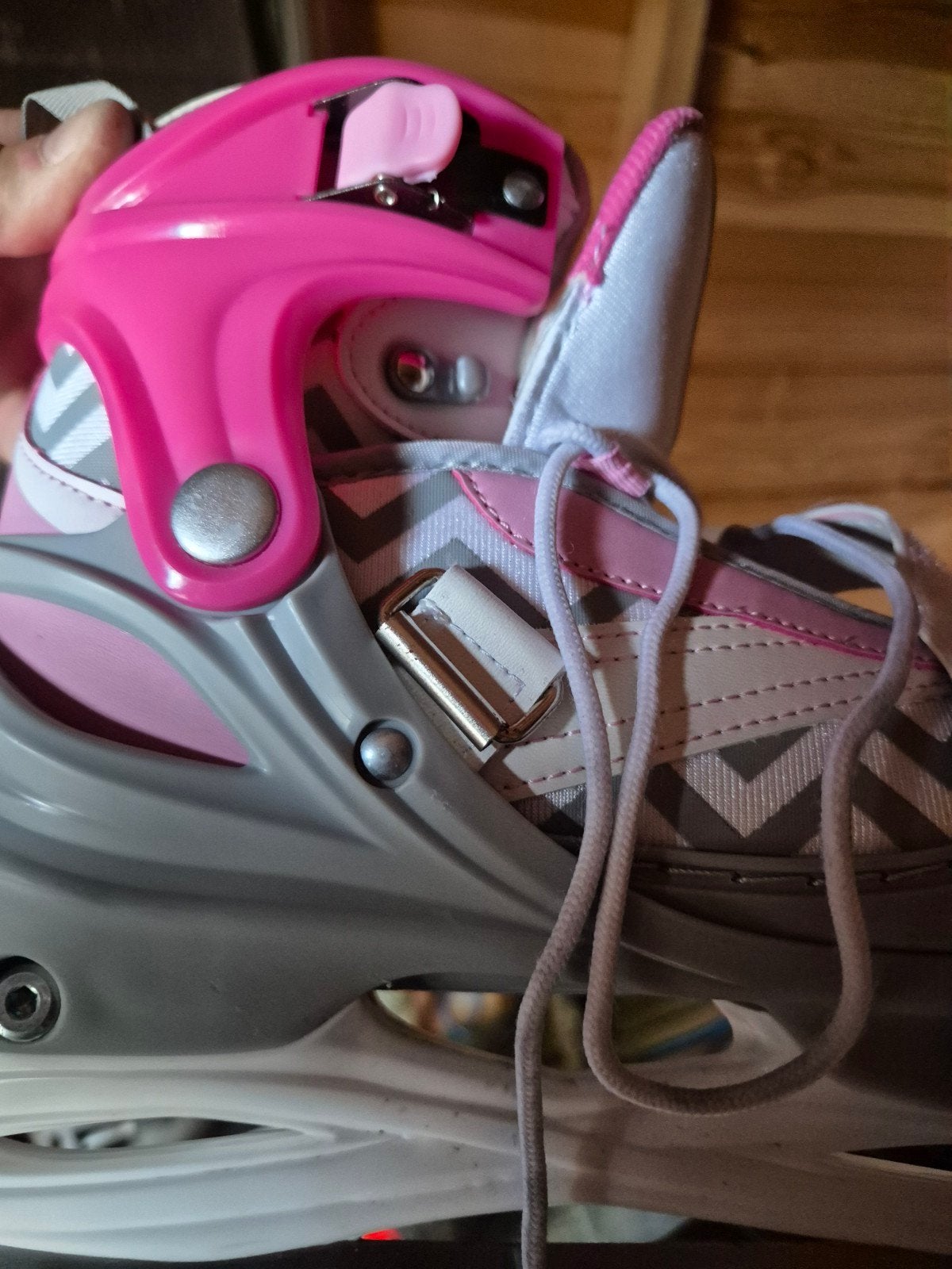 Verstelbare schaatsen voor kinderen - Roze/Grijs, Ophalen of Verzenden, Gebruikt, Overige typen, Overige merken