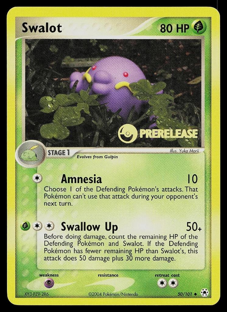 Pokemon prerelease promo swalot hidden legends serie, Ophalen of Verzenden, Zo goed als nieuw, Losse kaart, Foil