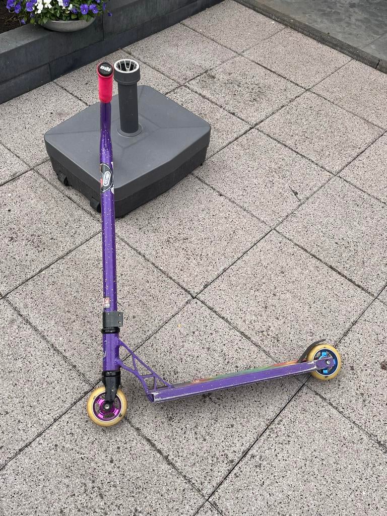 Stuntstep paars, Fietsen en Brommers, Steps, Gebruikt, Gewone step, Ophalen