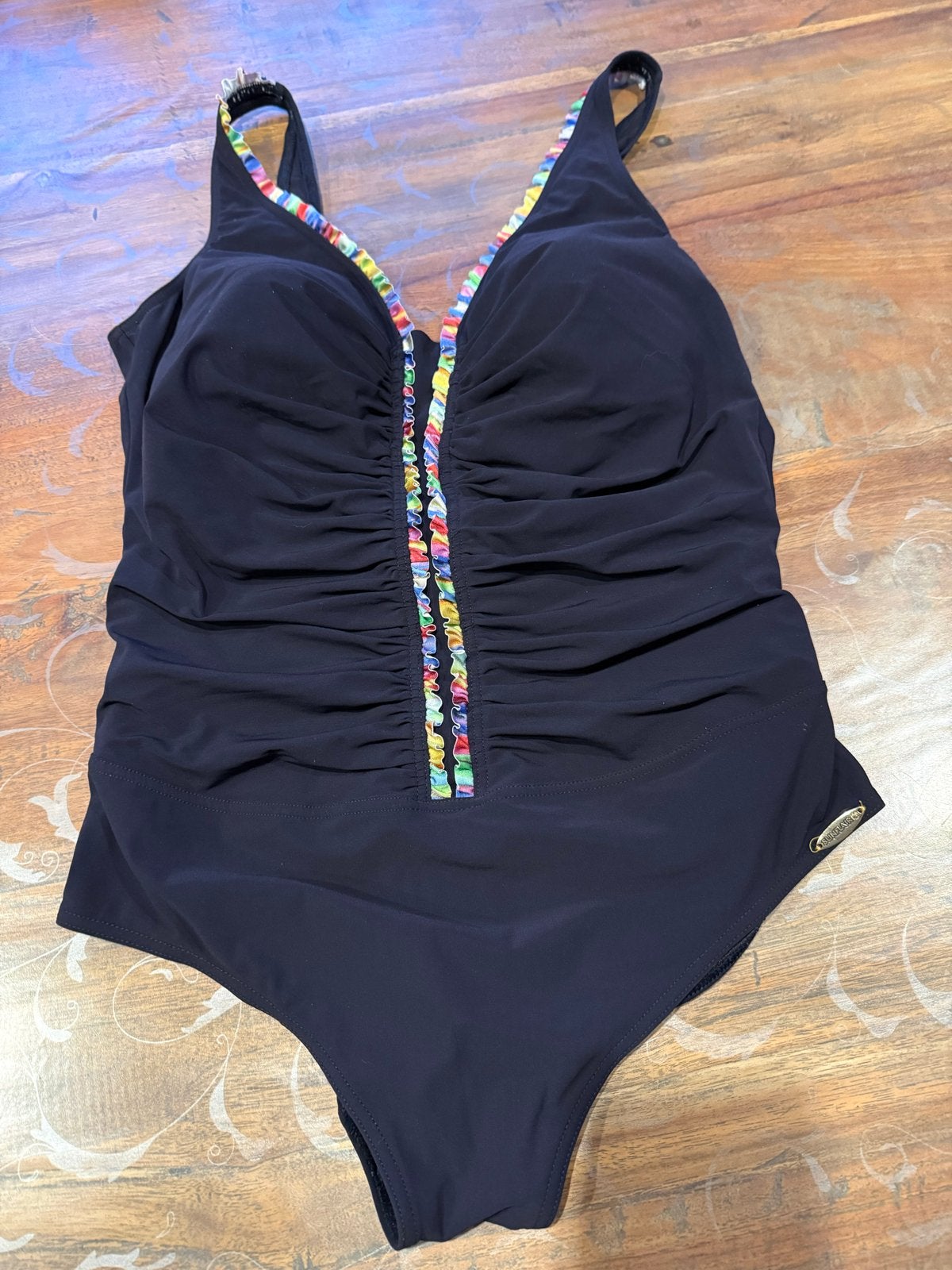 Sunflair Badpak met Kleurrijke Details, Ophalen of Verzenden, Zo goed als nieuw, Zwart, Badpak